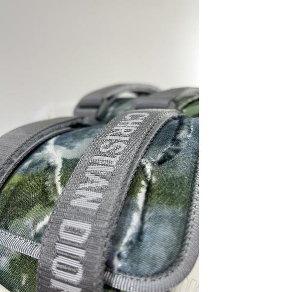 D Wander Shaded Camo Velcro Strappy Blue Slides Sandals E123 - Picture 7 of 12